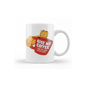 Baskı Dükkanı KB12443 Garfield Give Me Coffe Garfield Bana Kahve Ver Porselen Kupa Bardak