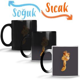 Baskı Dükkanı KB12443 Garfield Give Me Coffe Garfield Bana Kahve Ver Porselen Kupa Bardak
