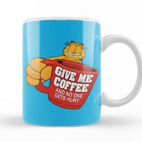 Baskı Dükkanı KB12443 Garfield Give Me Coffe Garfield Bana Kahve Ver Porselen Kupa Bardak