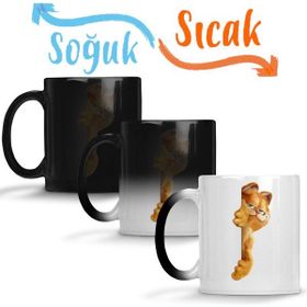 Baskı Dükkanı KB12444 Garfield Give Me Coffe Garfield Bana Kahve Ver Porselen Kupa Bardak