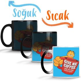 Baskı Dükkanı KB12444 Garfield Give Me Coffe Garfield Bana Kahve Ver Porselen Kupa Bardak