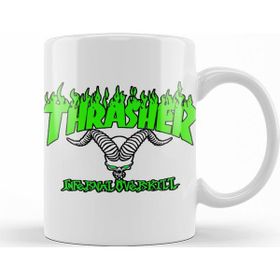 Baskı Dükkanı KB12459 Green Thrasher Logo Porselen Kupa Bardak