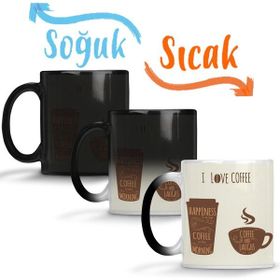 Baskı Dükkanı KB12468 I Love Coffe Porselen Kupa Bardak