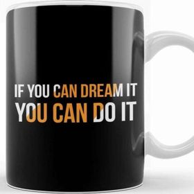 Baskı Dükkanı KB12473 If You Can Dream It,you Can Do It Hayal Ediyorsan,yapabilirsin Porselen Kupa Bardak