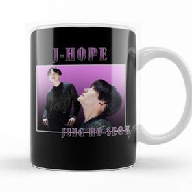 Baskı Dükkanı KB12475 J Hope Bts Vintage Porselen Kupa Bardak