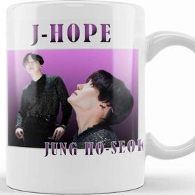 Baskı Dükkanı KB12475 J Hope Bts Vintage Porselen Kupa Bardak