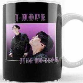 Baskı Dükkanı KB12475 J Hope Bts Vintage Porselen Kupa Bardak
