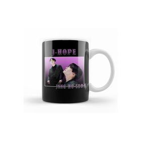 Baskı Dükkanı KB12476 J Hope Bts Vintage Porselen Kupa Bardak