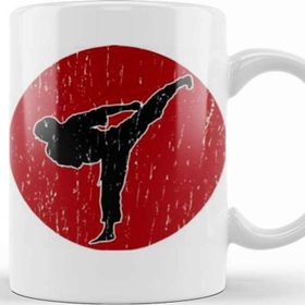 Baskı Dükkanı KB12497 Karate Porselen Kupa Bardak