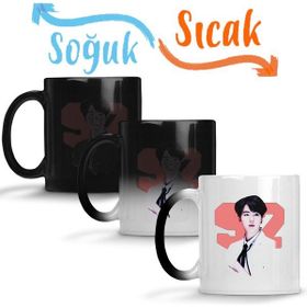 Baskı Dükkanı KB12505 Kim Seokjin Vintage Bts Porselen Kupa Bardak