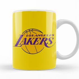 Baskı Dükkanı KB12535 Los Angeles Lake Basketboll Porselen Kupa Bardak
