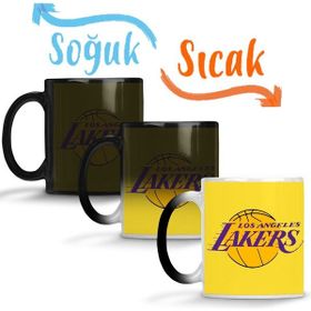 Baskı Dükkanı KB12535 Los Angeles Lake Basketboll Porselen Kupa Bardak