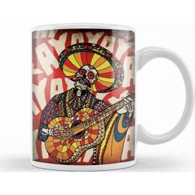 Baskı Dükkanı KB12536 Mariachi Skull Porselen Kupa Bardak