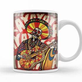 Baskı Dükkanı KB12536 Mariachi Skull Porselen Kupa Bardak