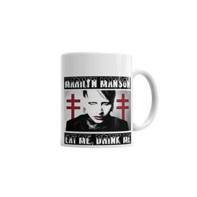 Baskı Dükkanı KB1255 Marilyn Manson Porselen Kupa Bardak