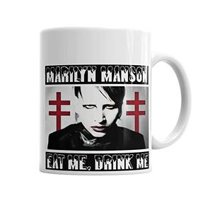 Baskı Dükkanı KB1255 Marilyn Manson Porselen Kupa Bardak