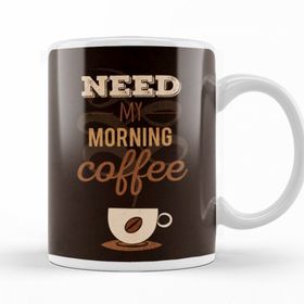 Baskı Dükkanı KB12550 Need My Morning Coffe Porselen Kupa Bardak