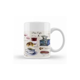 Baskı Dükkanı KB12559 Paris Coffee Porselen Kupa Bardak