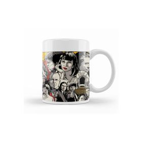 Baskı Dükkanı KB12566 Pulp Fiction Illüstrasyon Porselen Kupa Bardak