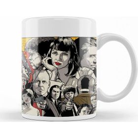 Baskı Dükkanı KB12566 Pulp Fiction Illüstrasyon Porselen Kupa Bardak
