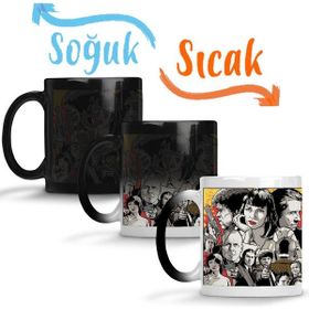 Baskı Dükkanı KB12566 Pulp Fiction Illüstrasyon Porselen Kupa Bardak