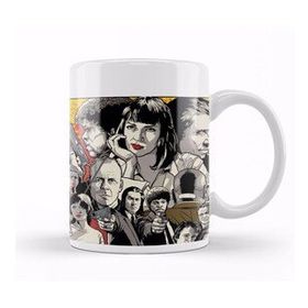 Baskı Dükkanı KB12566 Pulp Fiction Illüstrasyon Porselen Kupa Bardak