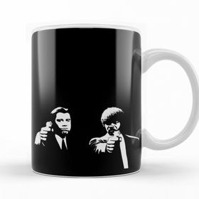Baskı Dükkanı KB12568 Pulp Fiction Vincent Jules Porselen Kupa Bardak