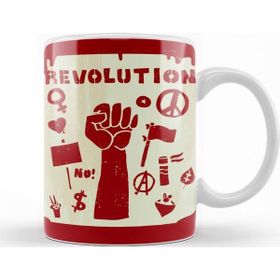 Baskı Dükkanı KB12597 Revolution Porselen Kupa Bardak