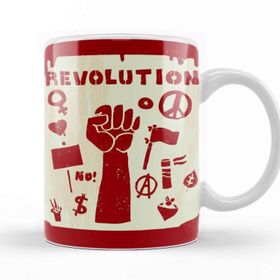 Baskı Dükkanı KB12597 Revolution Porselen Kupa Bardak