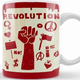 Baskı Dükkanı KB12597 Revolution Porselen Kupa Bardak