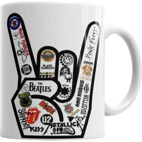 Baskı Dükkanı KB12602 Rock N Roll Porselen Kupa Bardak