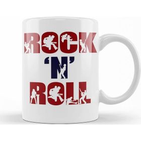 Baskı Dükkanı KB12602 Rock N Roll Porselen Kupa Bardak
