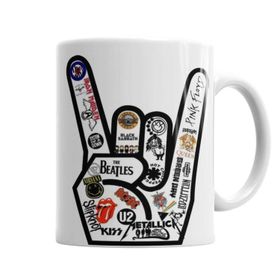 Baskı Dükkanı KB12602 Rock N Roll Porselen Kupa Bardak