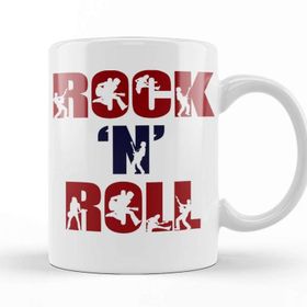 Baskı Dükkanı KB12602 Rock N Roll Porselen Kupa Bardak