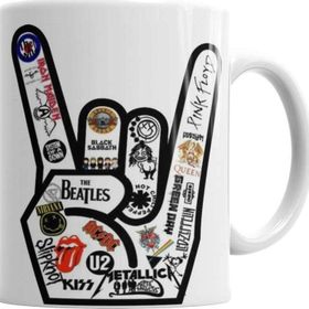 Baskı Dükkanı KB12602 Rock N Roll Porselen Kupa Bardak