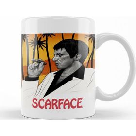 Baskı Dükkanı KB12610 Scarface Illüstrasyon Porselen Kupa Bardak