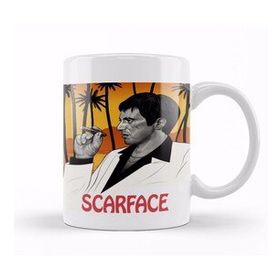 Baskı Dükkanı KB12610 Scarface Illüstrasyon Porselen Kupa Bardak