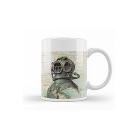 Baskı Dükkanı KB12615 Scuba Diving Porselen Kupa Bardak
