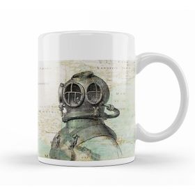 Baskı Dükkanı KB12615 Scuba Diving Porselen Kupa Bardak