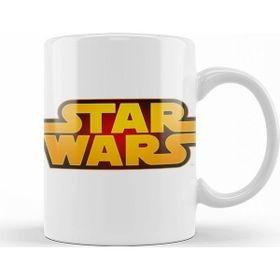 Baskı Dükkanı KB12636 Star Wars Logo Beyaz Zemin Porselen Kupa Bardak
