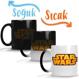 Baskı Dükkanı KB12636 Star Wars Logo Beyaz Zemin Porselen Kupa Bardak