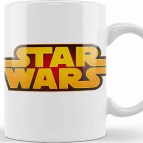 Baskı Dükkanı KB12636 Star Wars Logo Beyaz Zemin Porselen Kupa Bardak