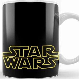 Baskı Dükkanı KB12637 Star Wars Logo Siyah Zemin Porselen Kupa Bardak