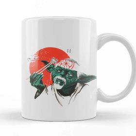 Baskı Dükkanı KB12640 Star Wars Yoda Sushi Porselen Kupa Bardak
