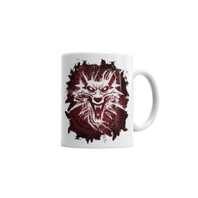 Baskı Dükkanı KB1265 The Witcher Wolf Silhouette Porselen Kupa Bardak