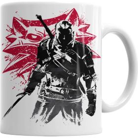Baskı Dükkanı KB1265 The Witcher Wolf Silhouette Porselen Kupa Bardak