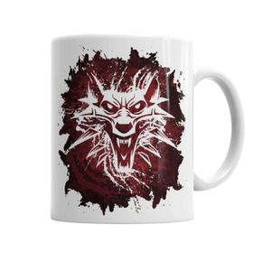 Baskı Dükkanı KB1265 The Witcher Wolf Silhouette Porselen Kupa Bardak