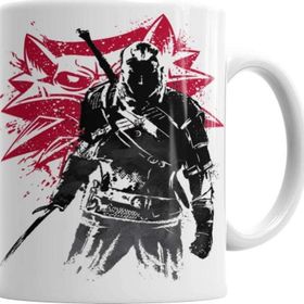 Baskı Dükkanı KB1265 The Witcher Wolf Silhouette Porselen Kupa Bardak