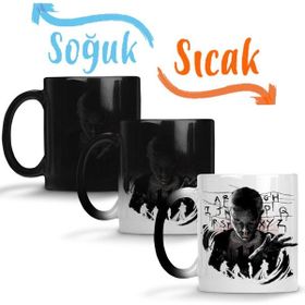 Baskı Dükkanı KB12665 Stranger Things Abcd Porselen Kupa Bardak