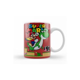 Baskı Dükkanı KB12688 Süper Mario E Yoshi Porselen Kupa Bardak